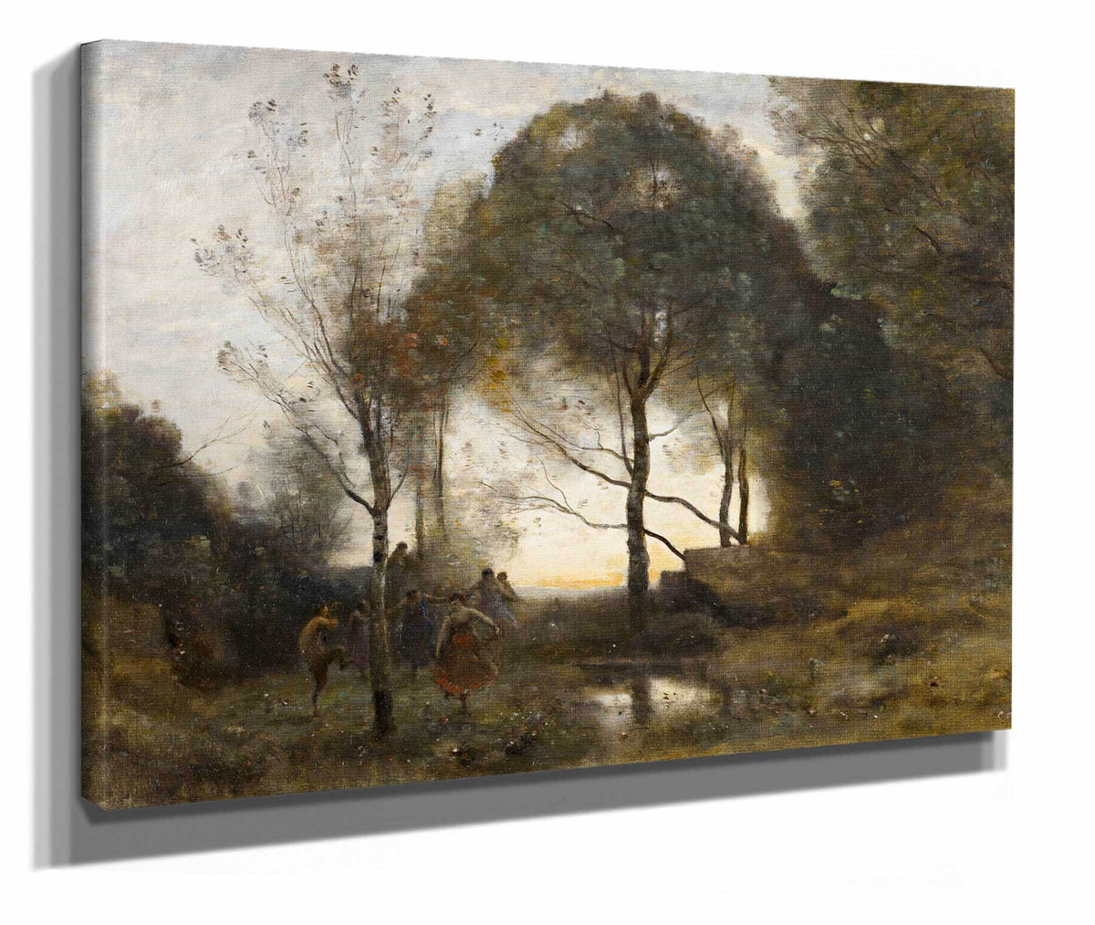 Nymphes Et Faunes Nymphs And Fauns Before by Jean Baptiste Camille Corot