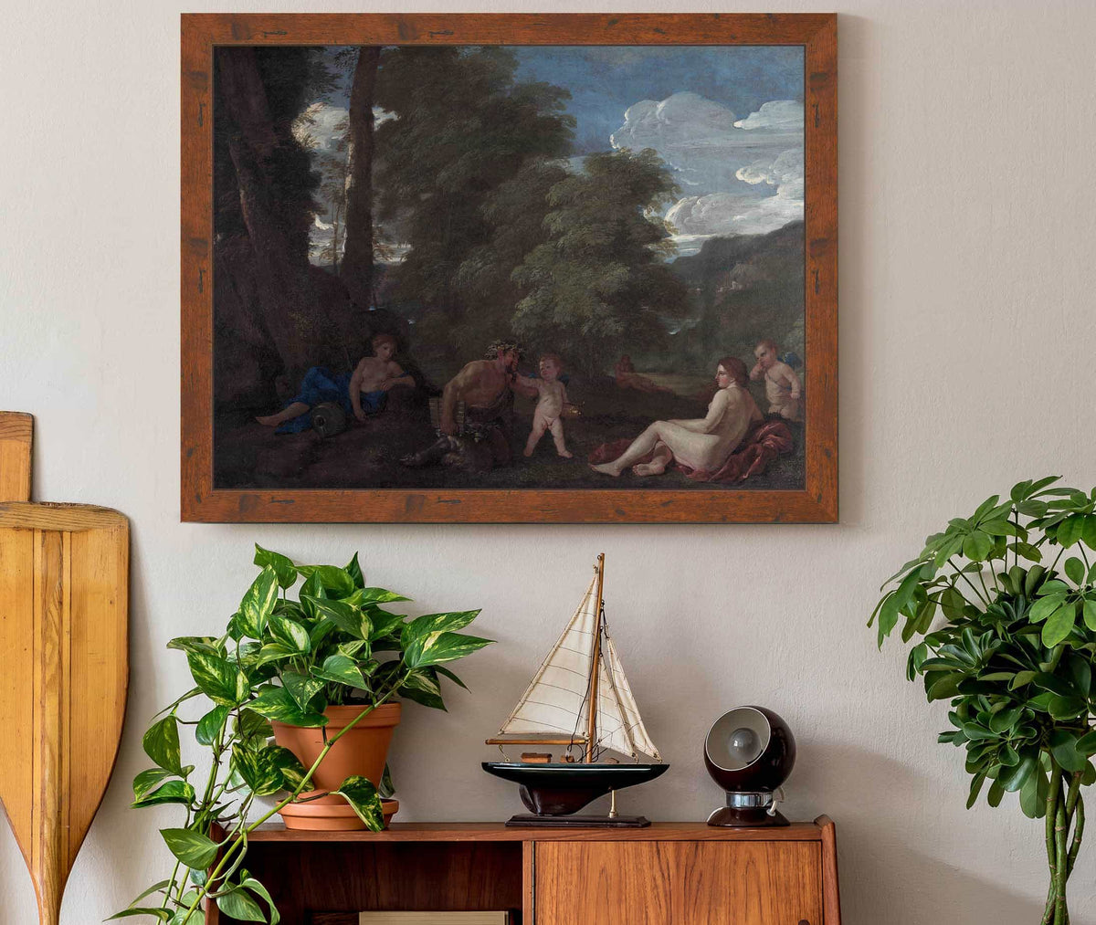 Nymphs And A Satyr Amor Vincit Omnia by Nicolas Poussin