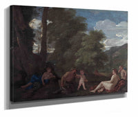 Nymphs And A Satyr Amor Vincit Omnia by Nicolas Poussin