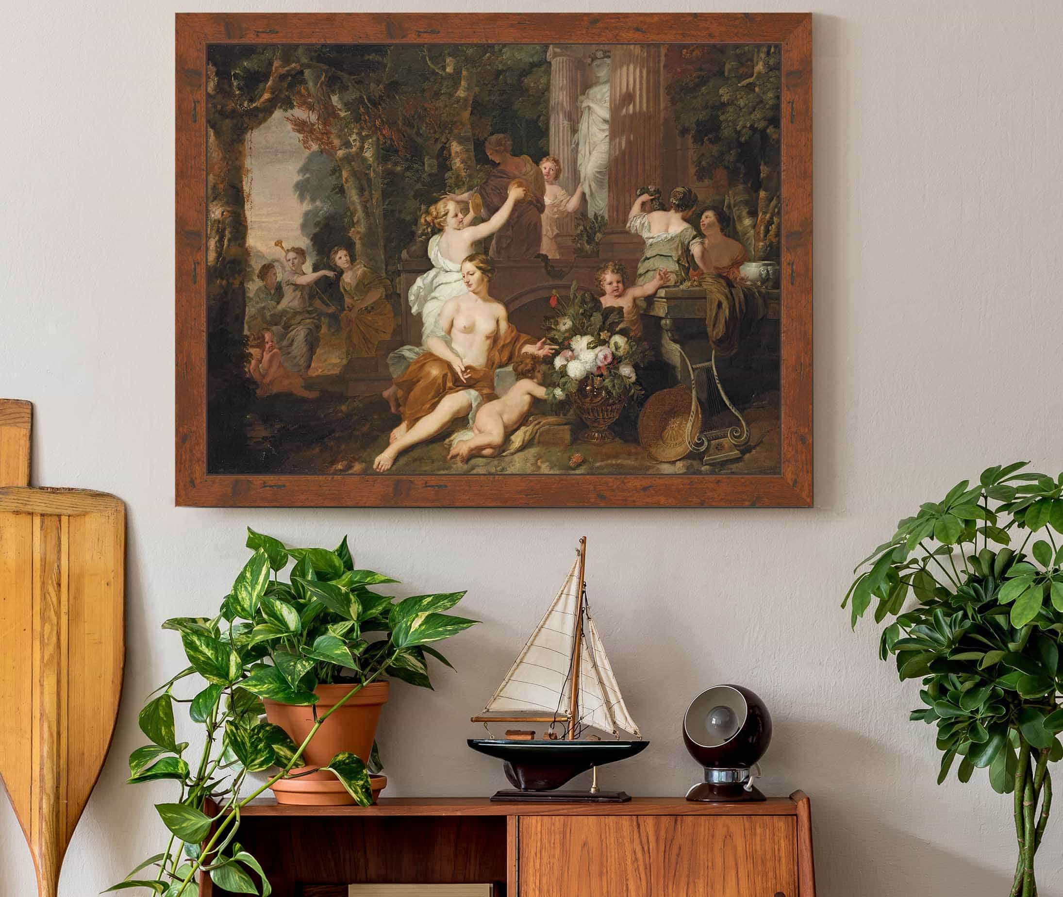 Nymphs And Bacchantes Paying Homage At The Temple Of Flora by Gerard De Lairesse