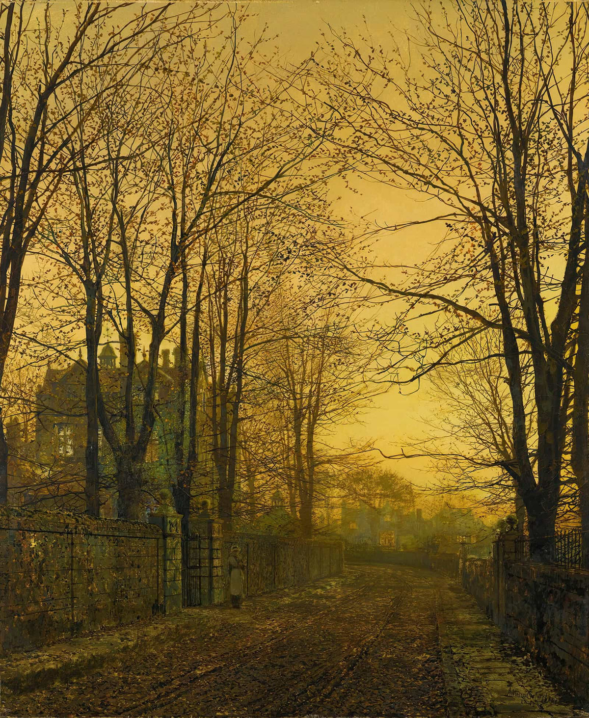 October After Glow by John Atkinson Grimshaw
