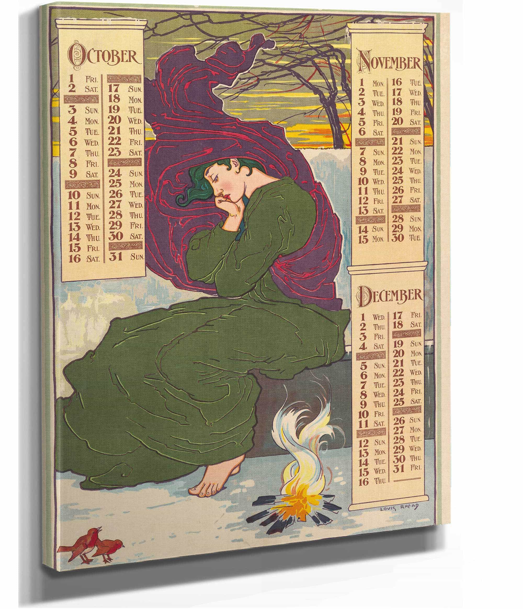 October November December by Louis Rhead