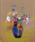 Fleurs Sur Fond Gris by Odilon Redon