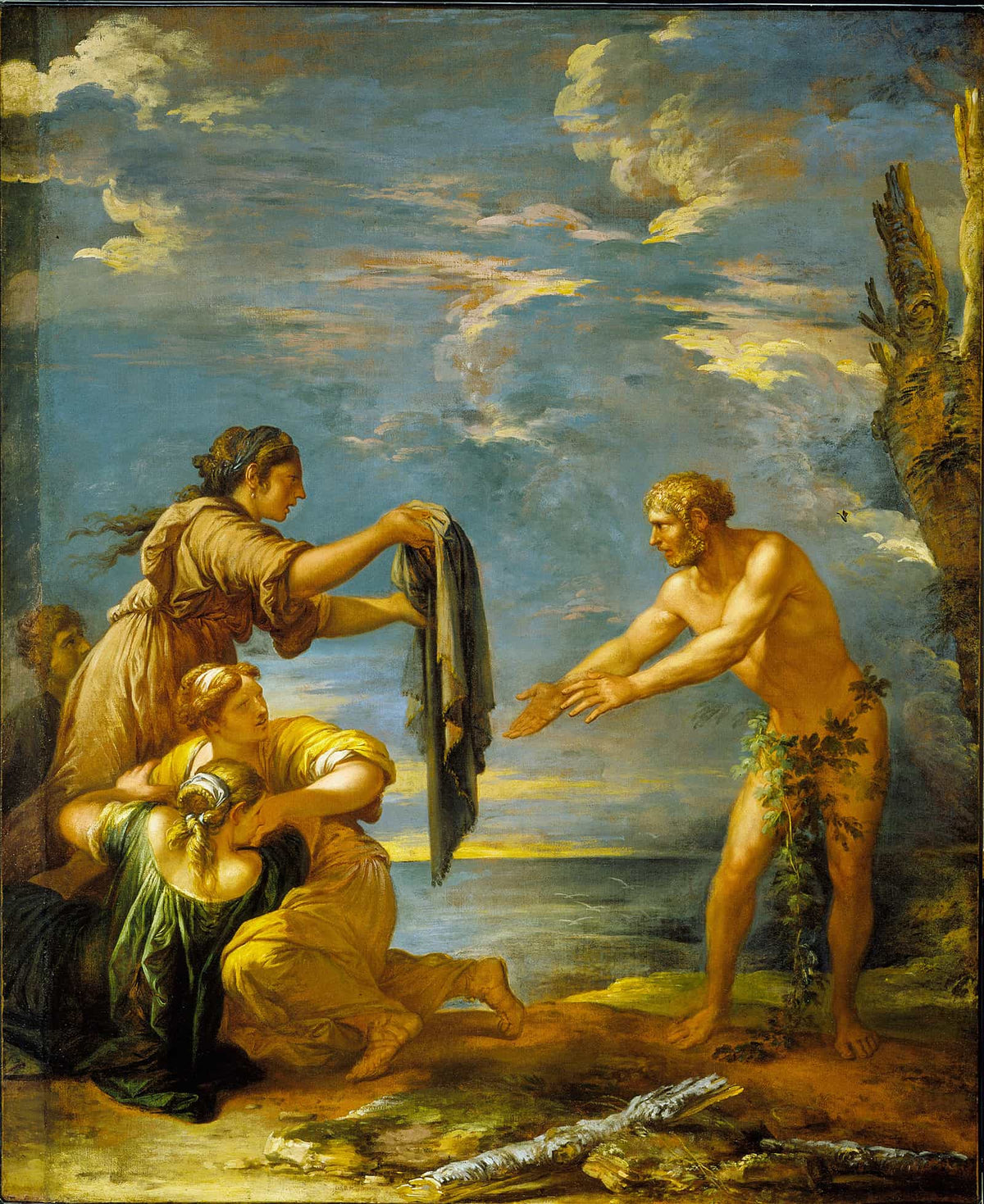Odysseus And Nausicaa by Salvator Rosa