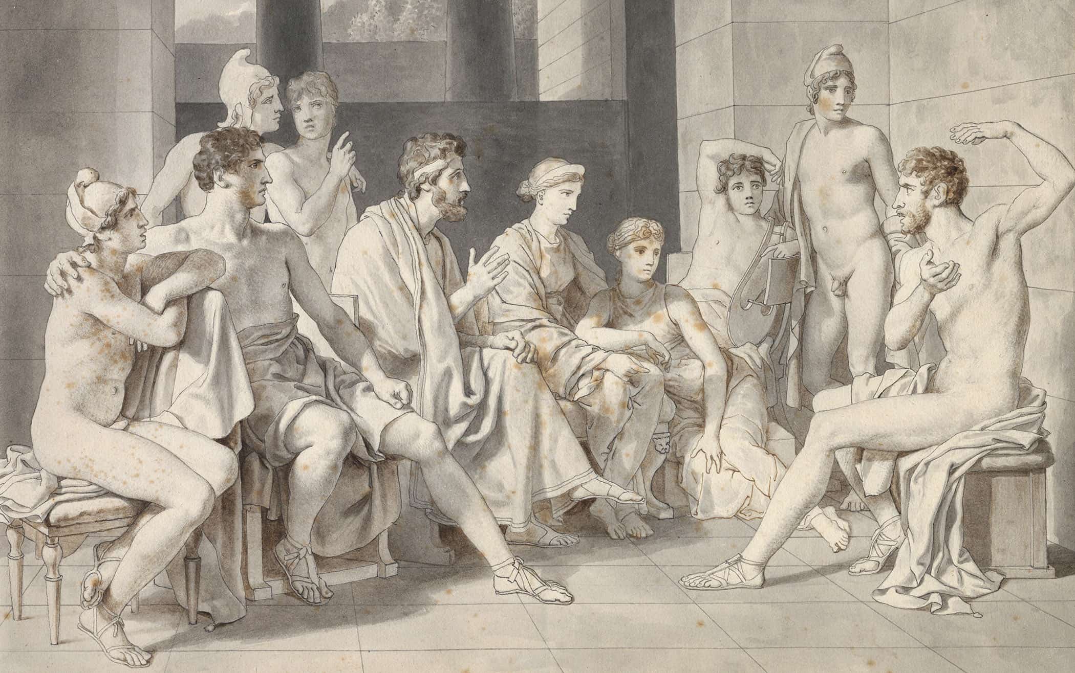 Odysseus Hos Alkinoos Beretter Om Sit Liv by Christoffer Wilhelm Eckersberg