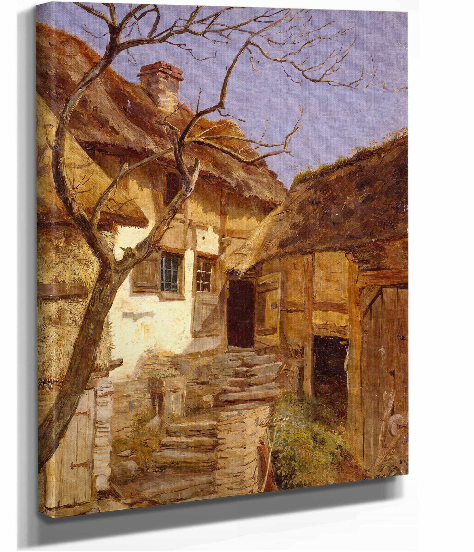 Old German Farm by Adolph Tidemand