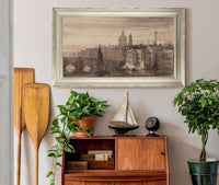 Old London Bridge And St Pauls Cathedral From The Thames by David Cox