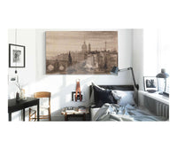 Old London Bridge And St Pauls Cathedral From The Thames by David Cox