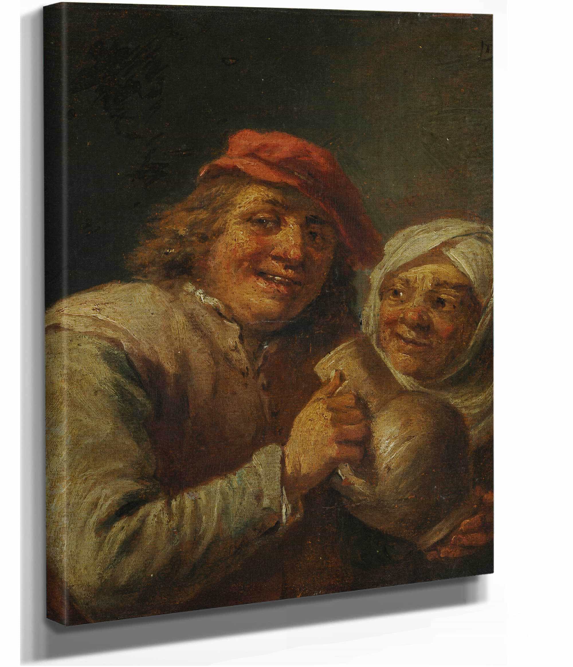 Old Man And Woman S by David Teniers The Younger