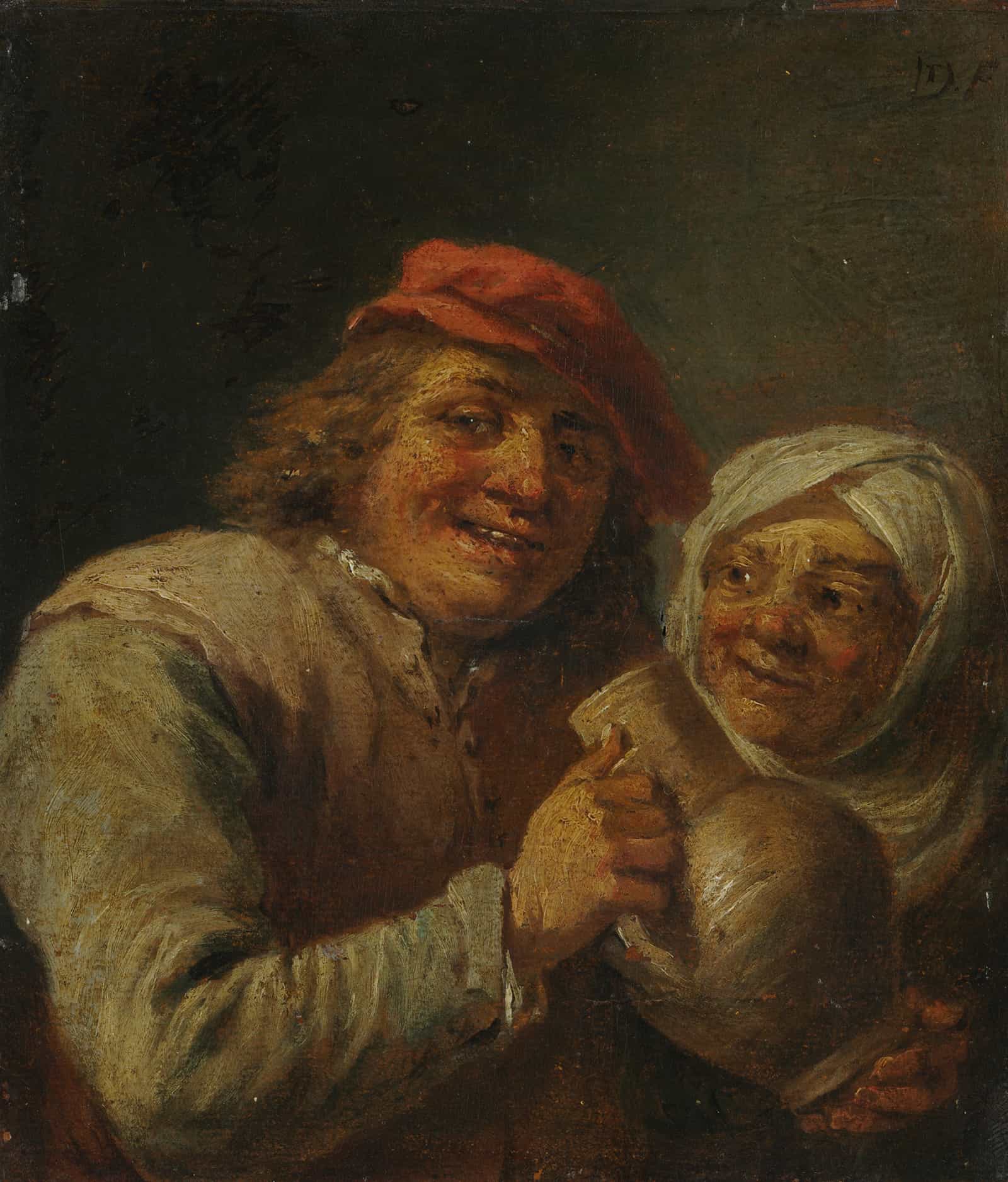 Old Man And Woman S by David Teniers The Younger