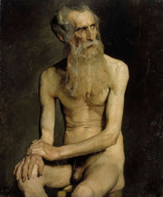 Old Man Seated Academy Study  by Albert Edelfelt