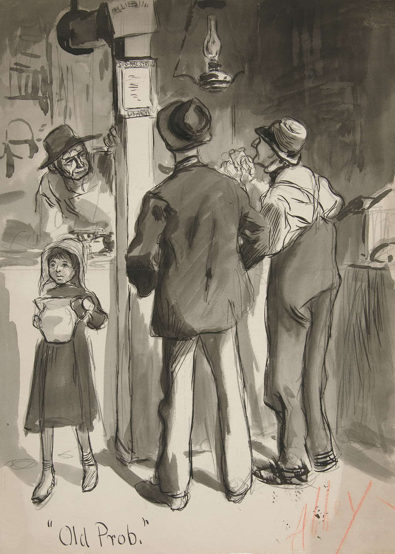 Old Prob by Edwin Austin Abbey