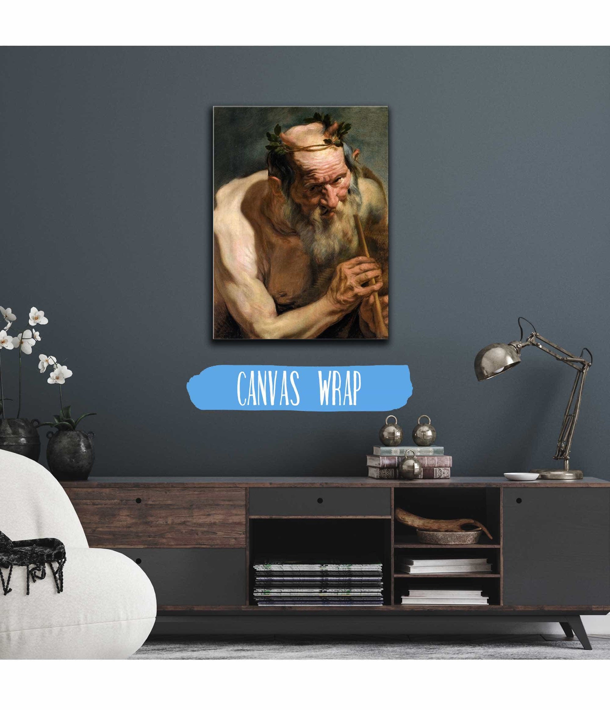 Old Satyr Holding A Flute by Jacob Jordaens