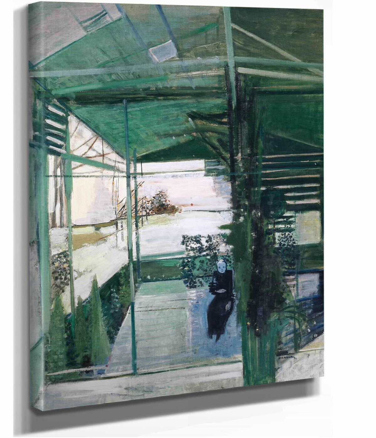 Old Woman In Greenhouse by Walter Kurt Wiemken