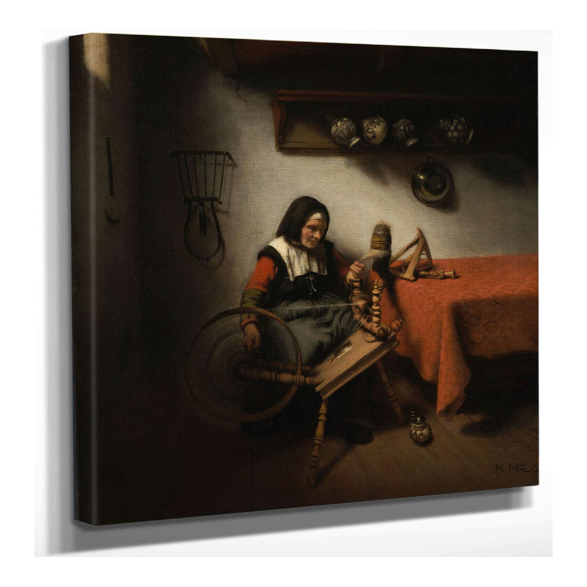 Old Woman Spinning  by Nicolaes Maes
