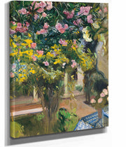 Oleanders The Courtyard Of The Artists Home by Joaquin Sorolla