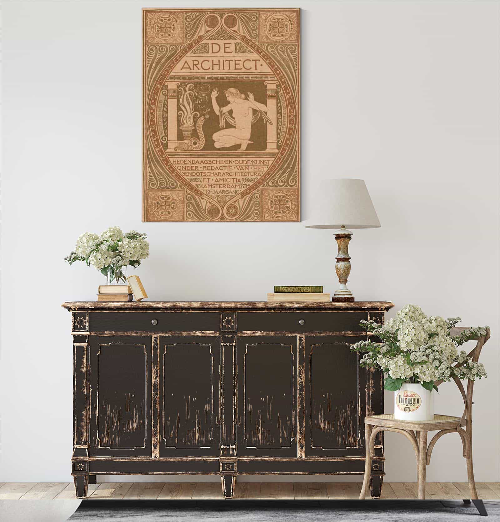 Omslagontwerp Voor De Architect by Richard Nicolaus Roland Holst