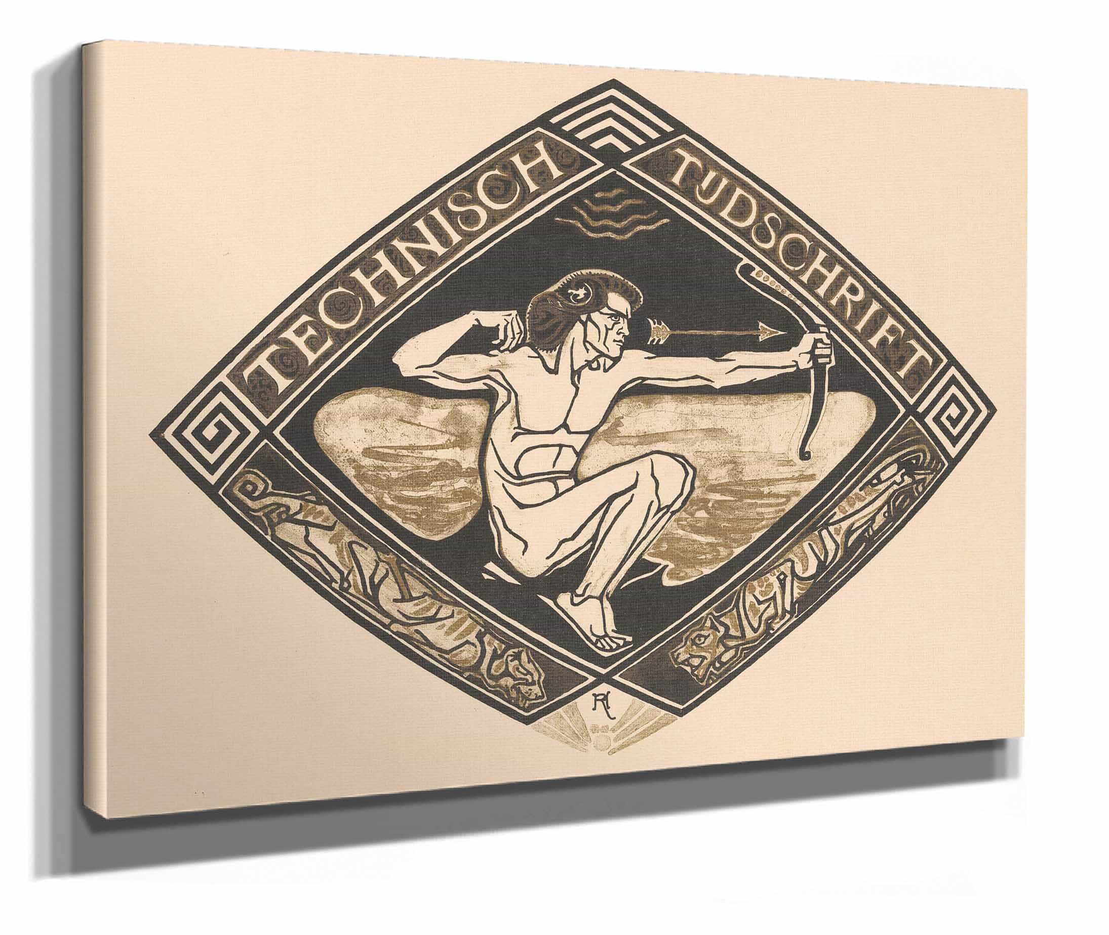 Omslagontwerp Voor Technisch Tijdschrift by Richard Nicolaus Roland Holst