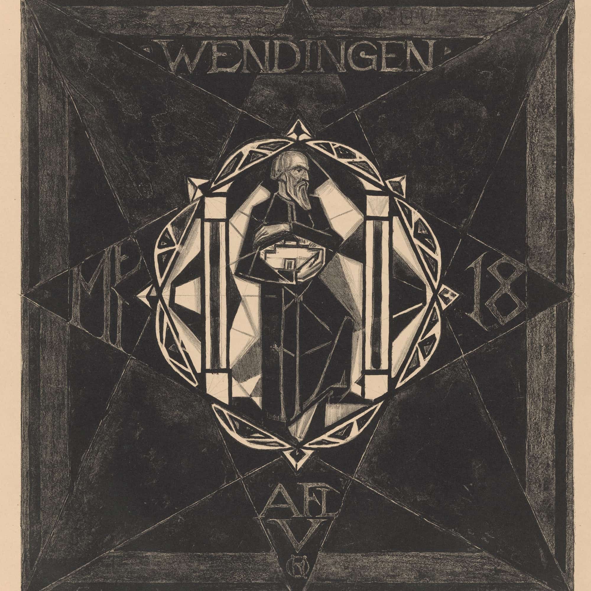 Omslagontwerp Voor Wendingen  by Richard Nicolaus Roland Holst