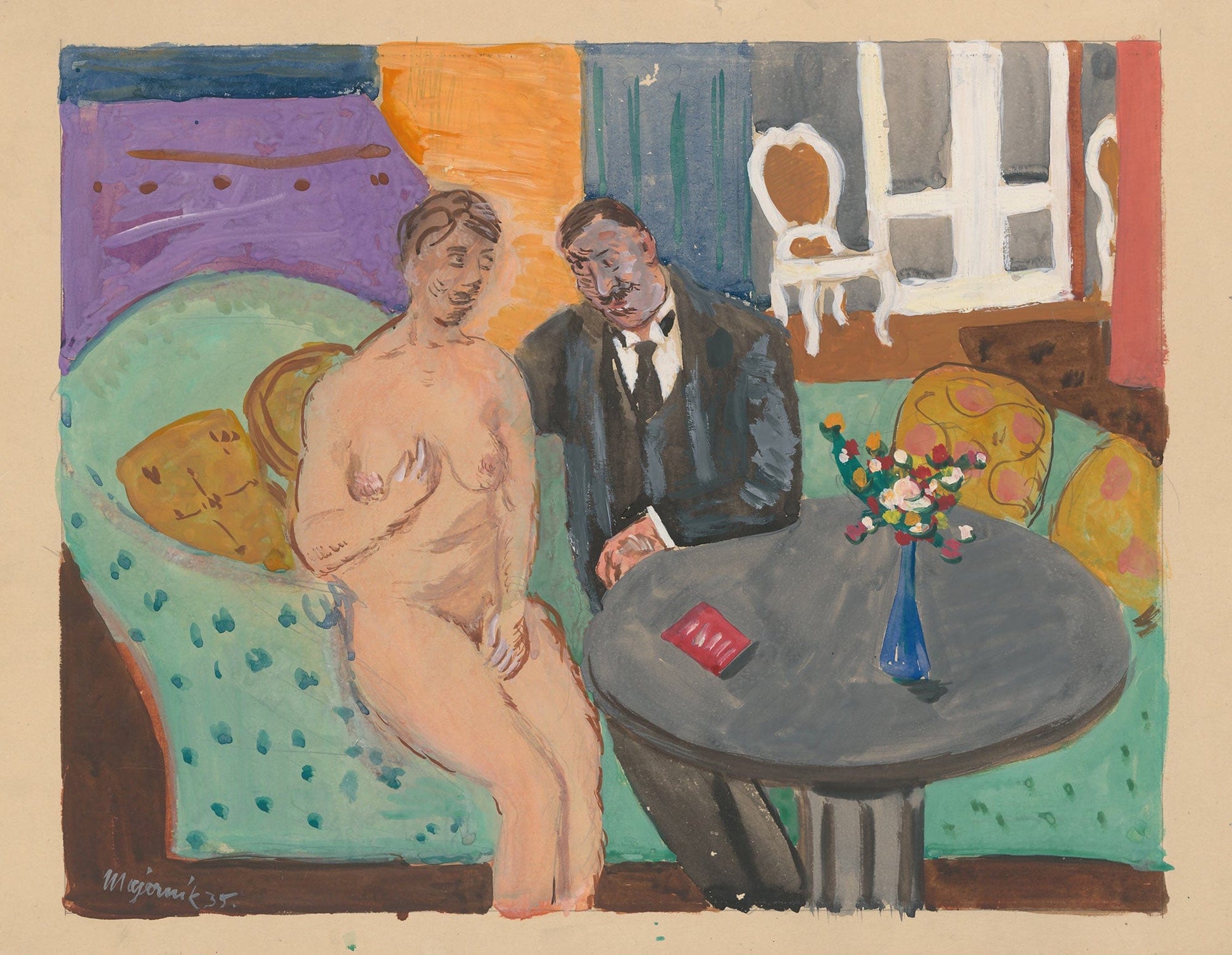 On A Sofa by Cyprian Majernik