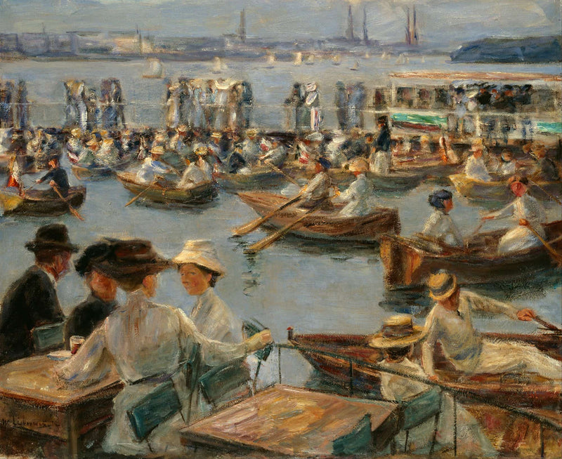 On The Alster In Hamburg by Max Liebermann