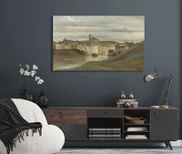 On The Banks Of The Tiber Rome by Jean Baptiste Camille Corot