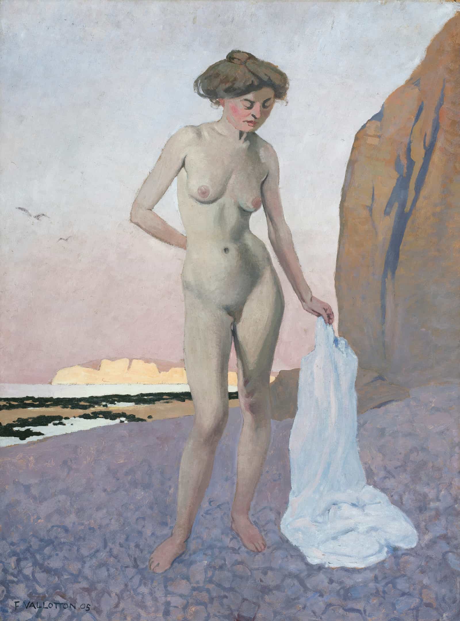 On The Beach by Felix Vallotton