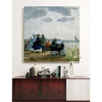 On The Beach Dieppe by Eugene Boudin