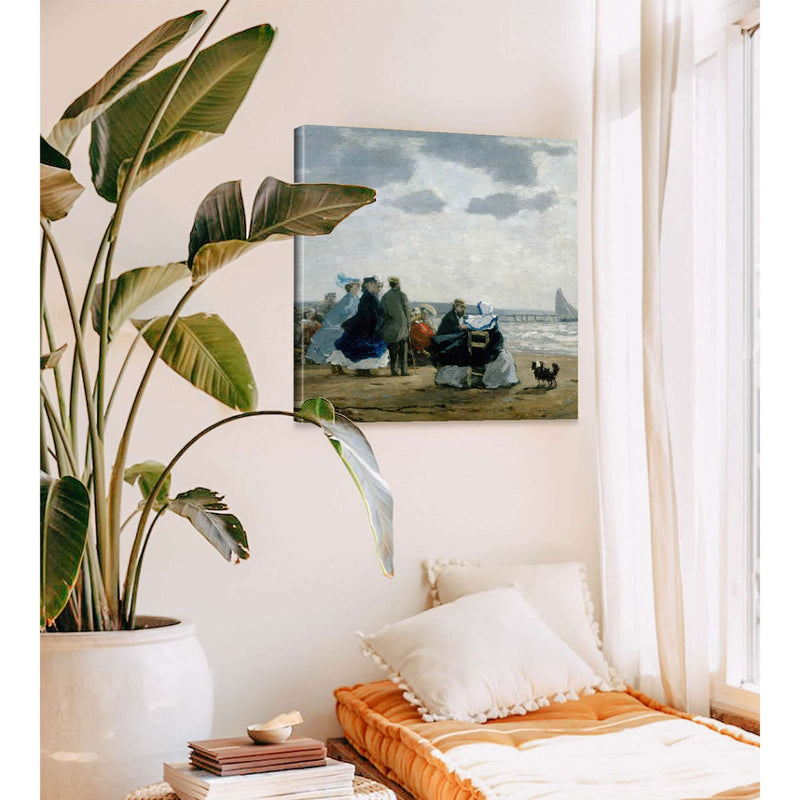 On The Beach Dieppe by Eugene Boudin