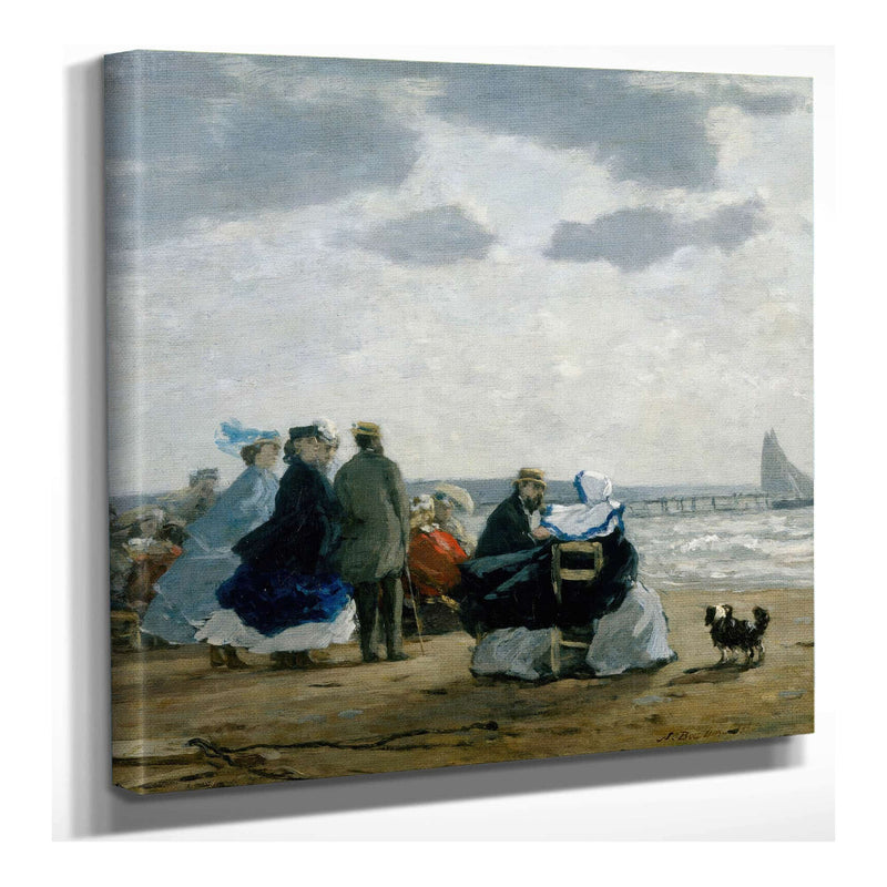On The Beach Dieppe by Eugene Boudin