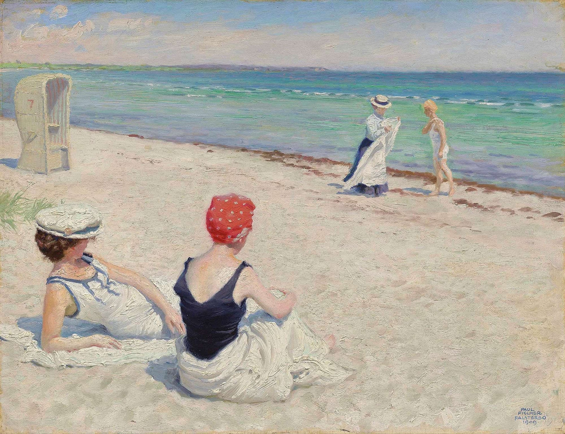 On The Beach Falsterbro by Paul Fischer