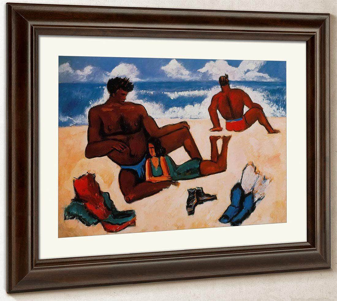 On The Beach By Marsden Hartley Print, Canvas Art, Framed Print ...