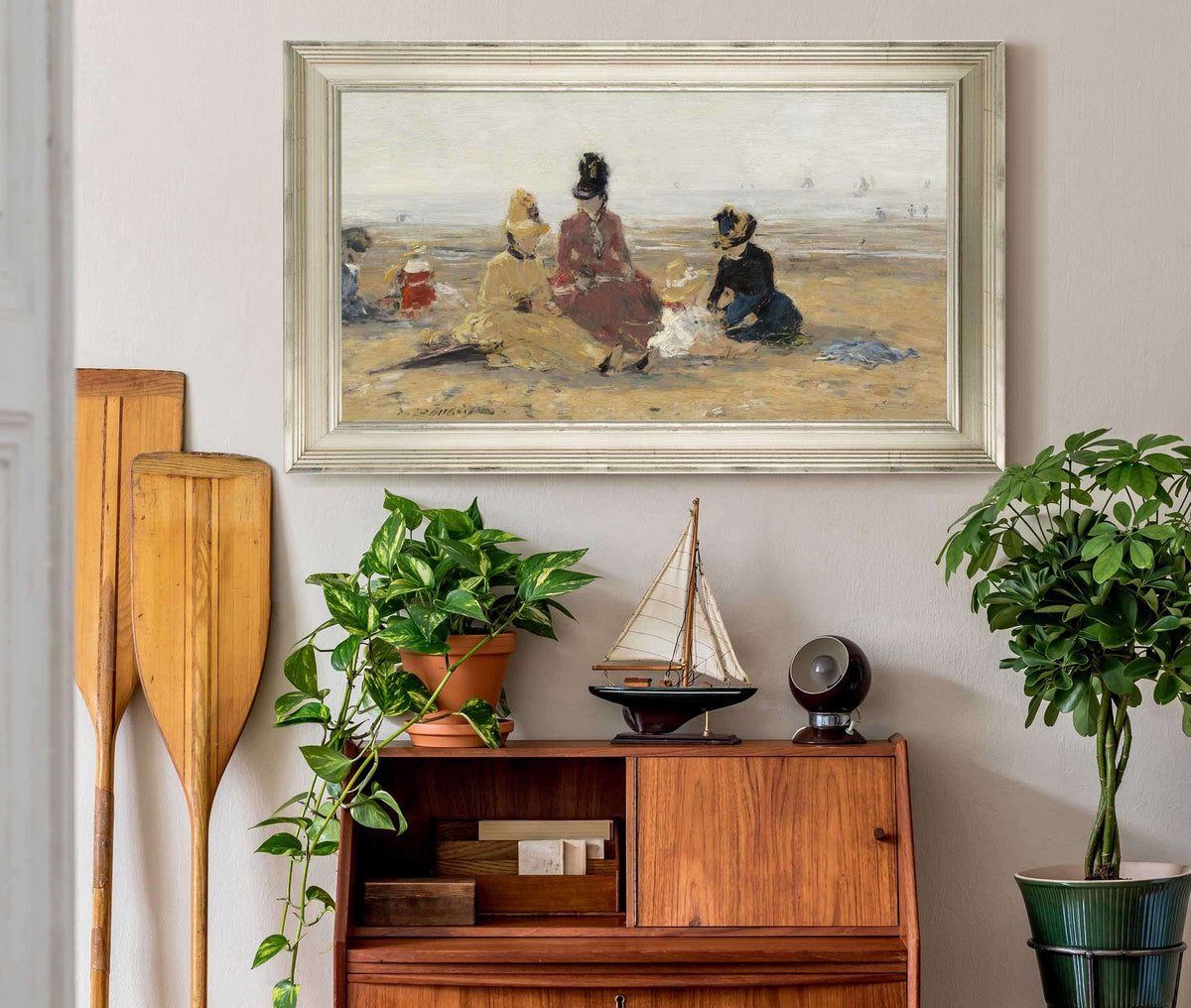 On The Beachtrouville by Eugene Boudin