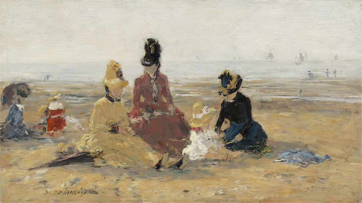On The Beachtrouville by Eugene Boudin