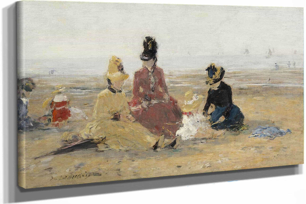 On The Beachtrouville by Eugene Boudin