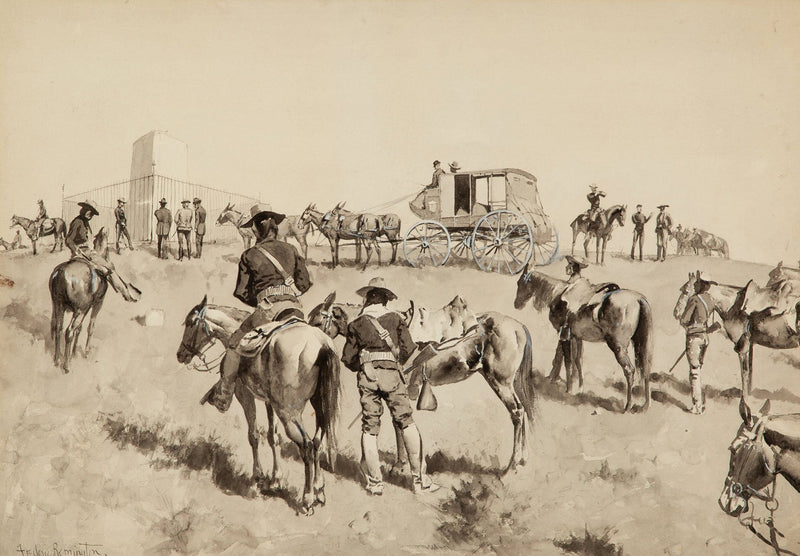 On The Bighorn by Frederic Remington