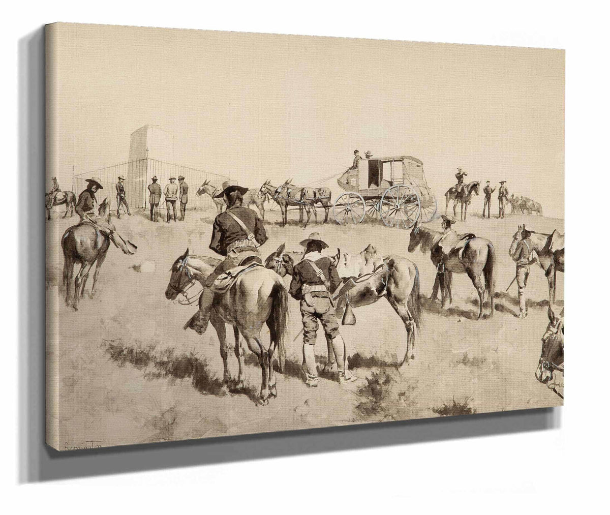 On The Bighorn by Frederic Remington