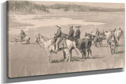 On The Head Waters Burgess Finding A Ford by Frederic Remington