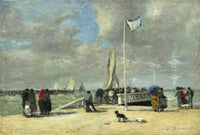 On The Jetty by Eugene Boudin