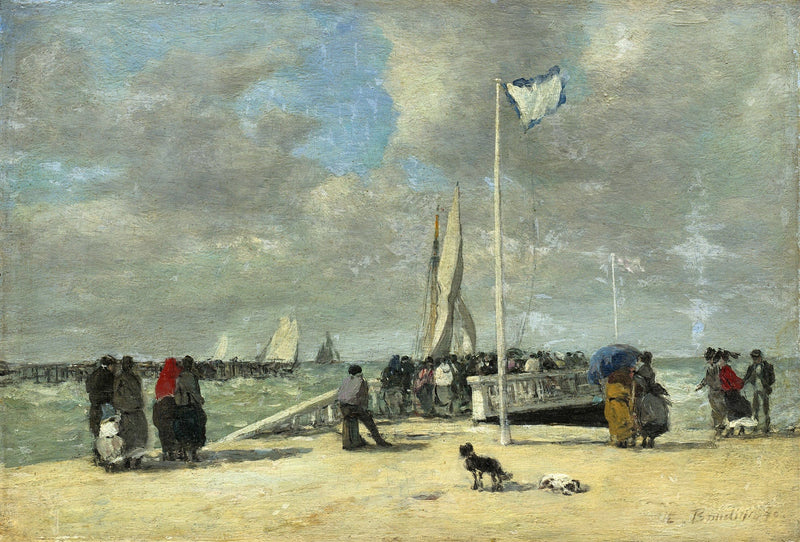 On The Jetty by Eugene Boudin
