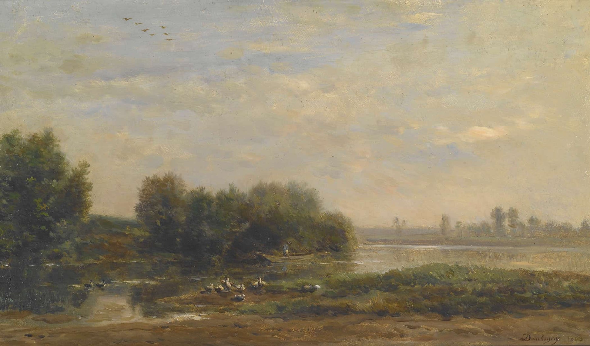 On The Oise by Charles Francois Daubigny