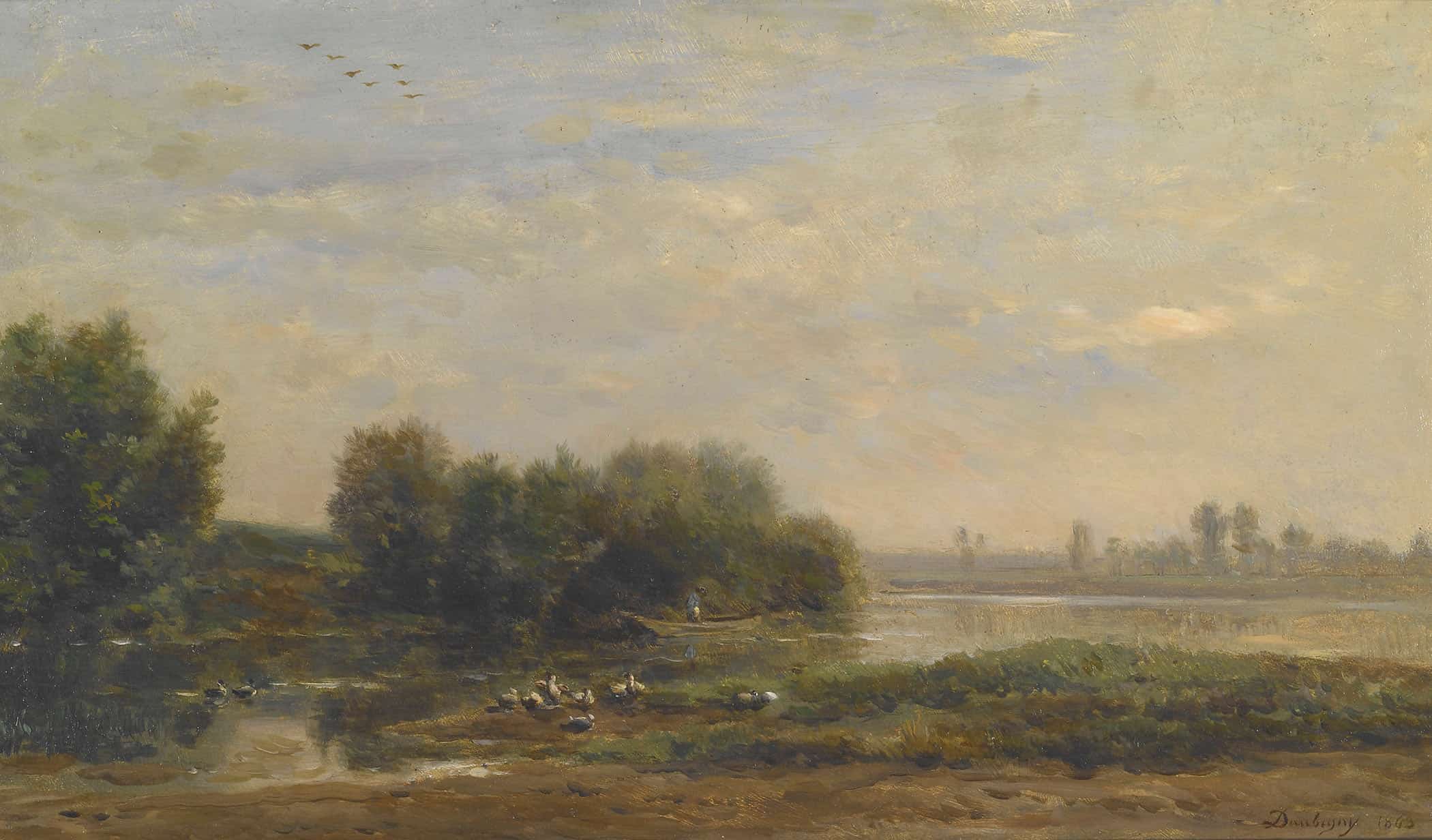 On The Oise by Charles Francois Daubigny