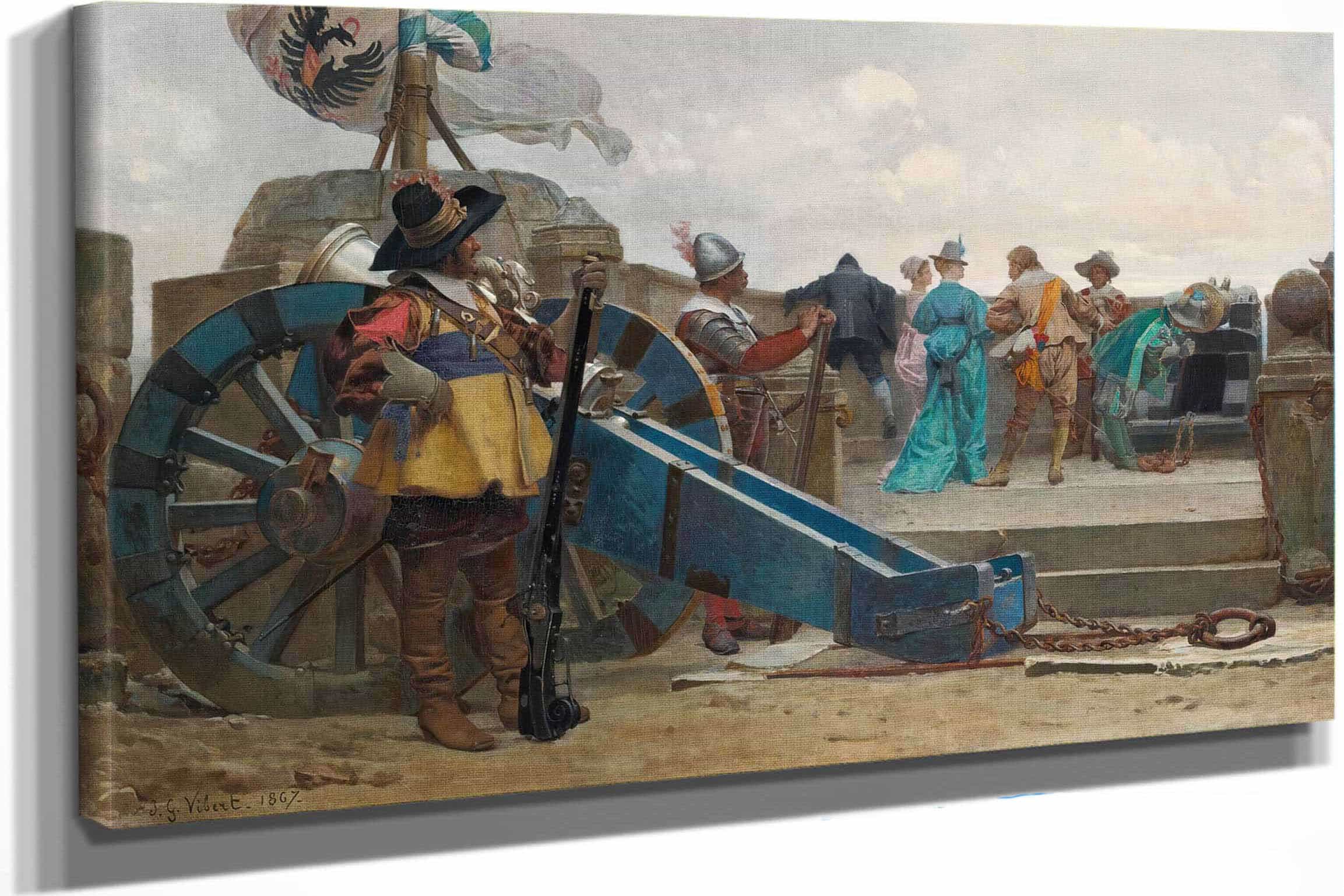 On The Ramparts by Jehan Georges Vibert