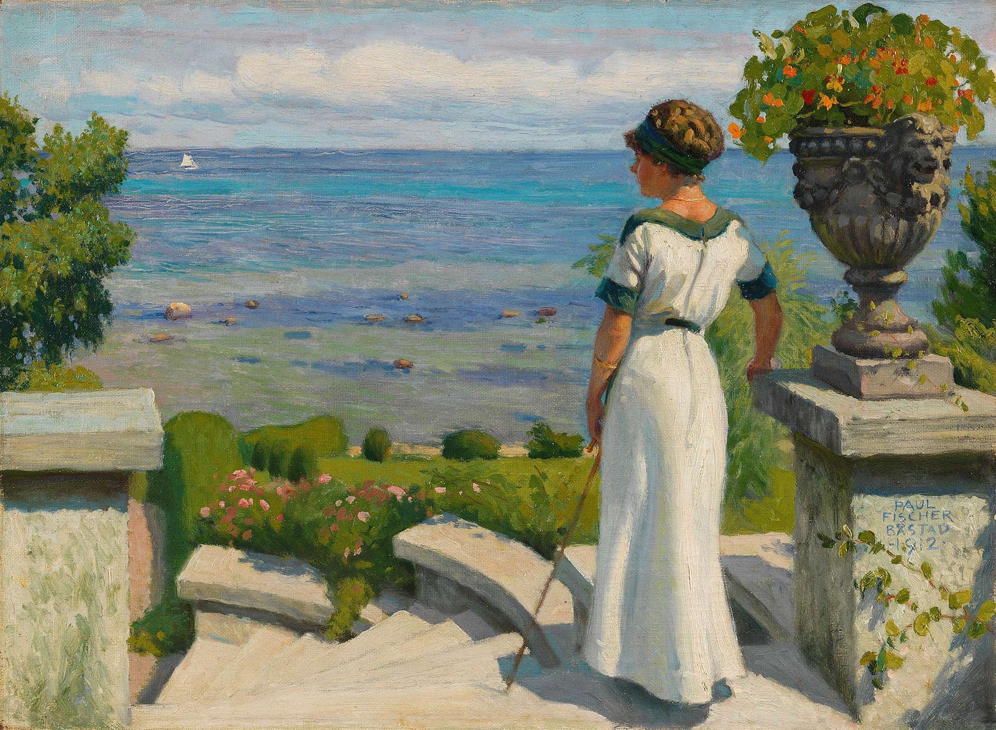 On The Terrace by Paul Fischer