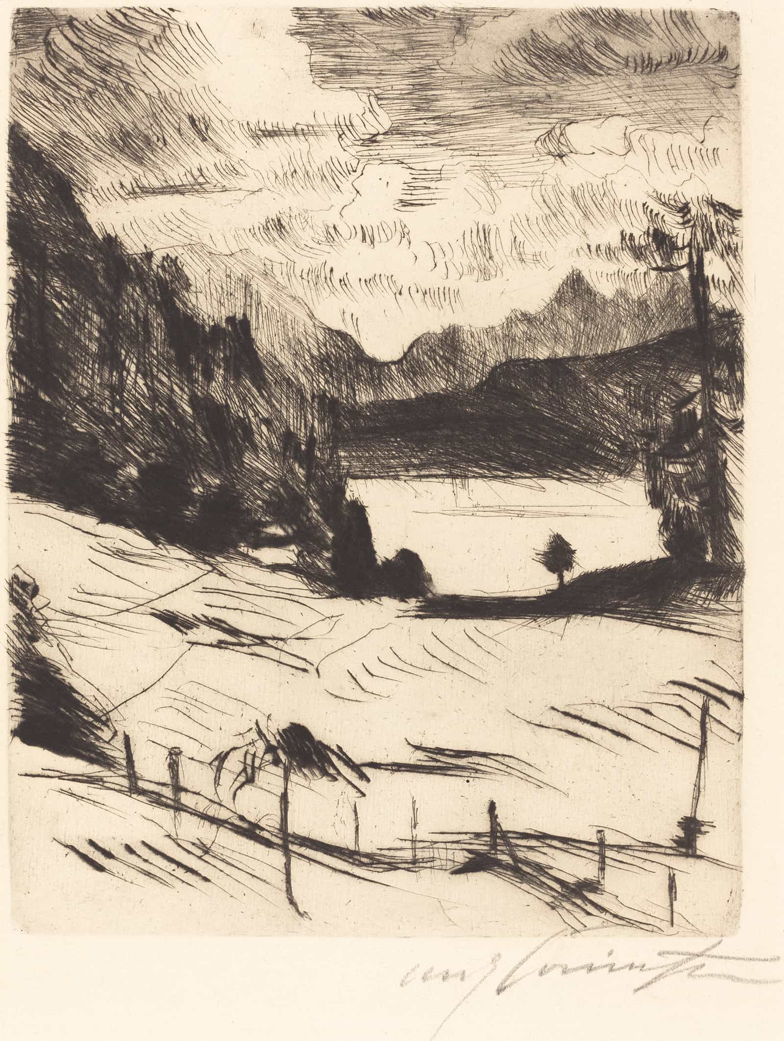 On The Walchen Sea Am Walchensee by Lovis Corinth