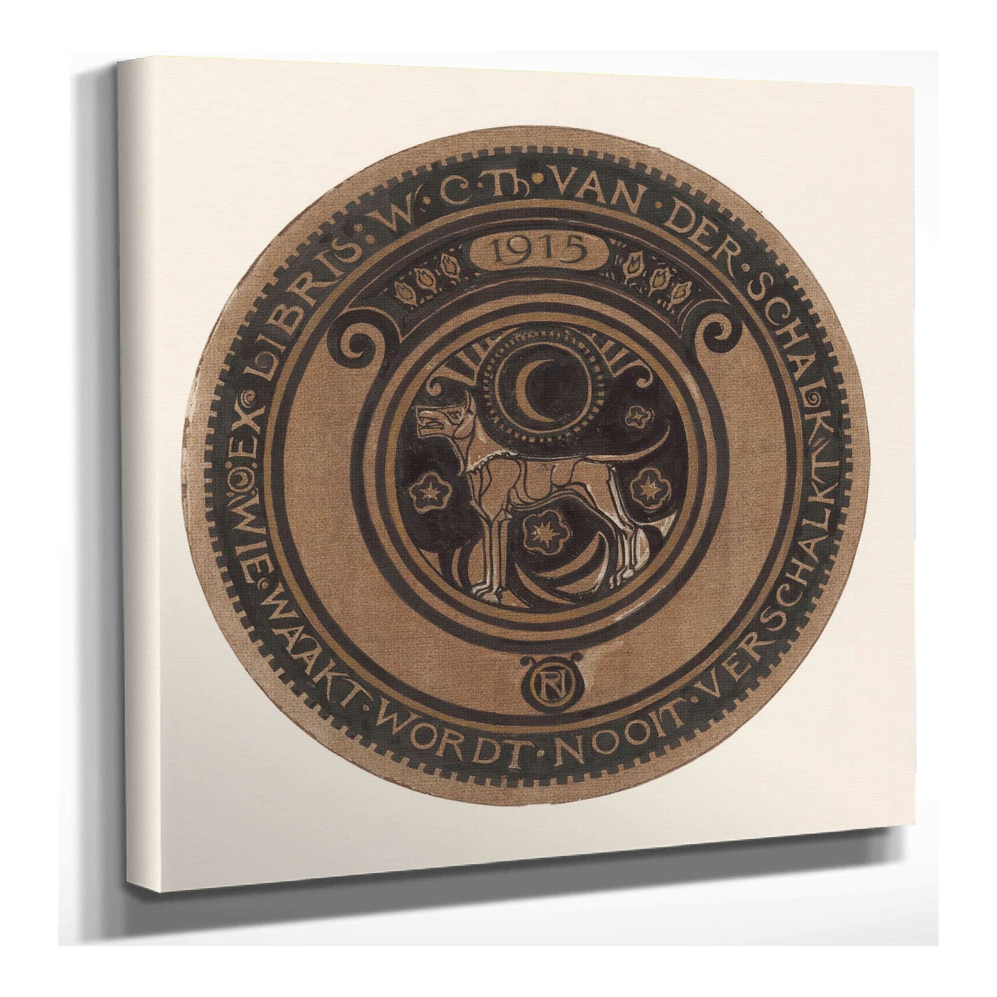 Ontwerp Voor Ex Libris Van W.C.Th. Van Der Schalk by Richard Nicolaus Roland Holst