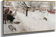 Open Air Painter Winter Motif From Asogatan Stockholm by Carl Larsson