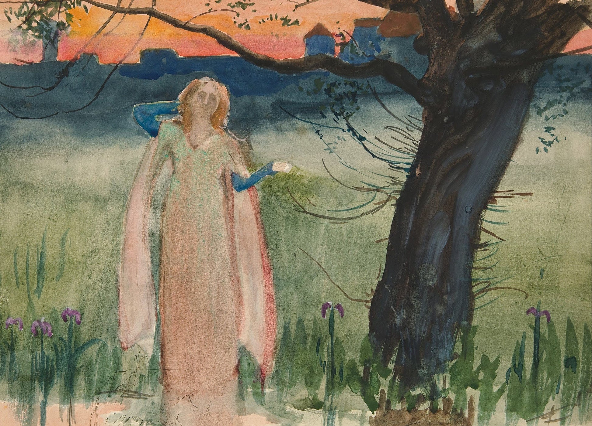 Ophelia By The Brook Act Iv Scene Vii Hamlet by Edwin Austin Abbey