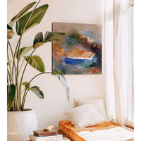 Ophelia With A Blue Wimple In The Water  by Odilon Redon