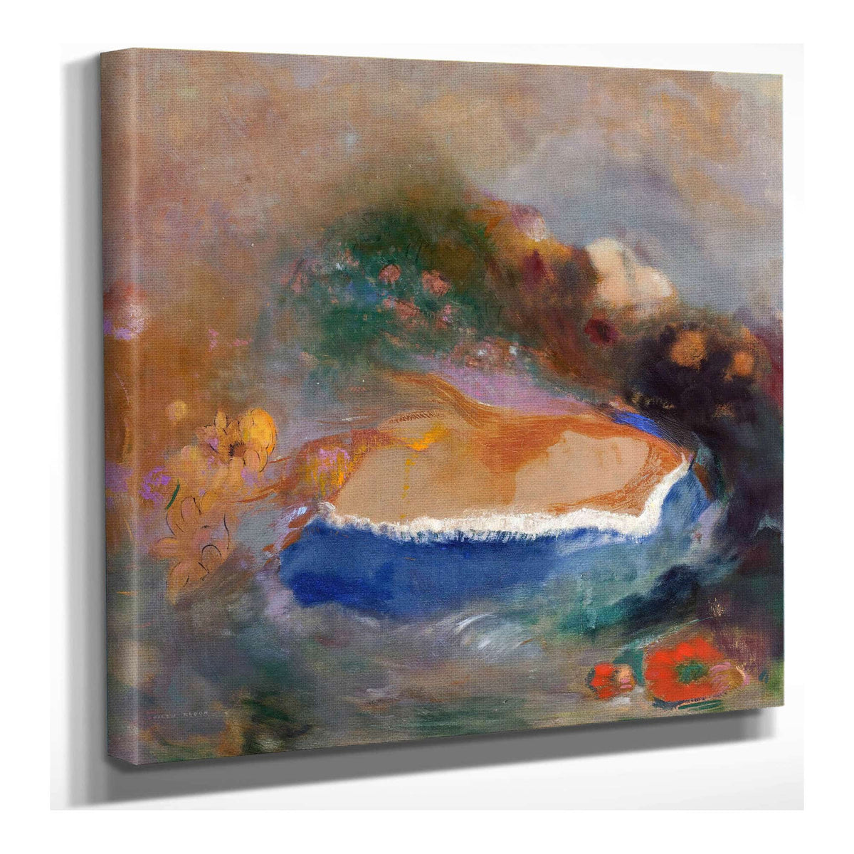 Ophelia With A Blue Wimple In The Water  by Odilon Redon